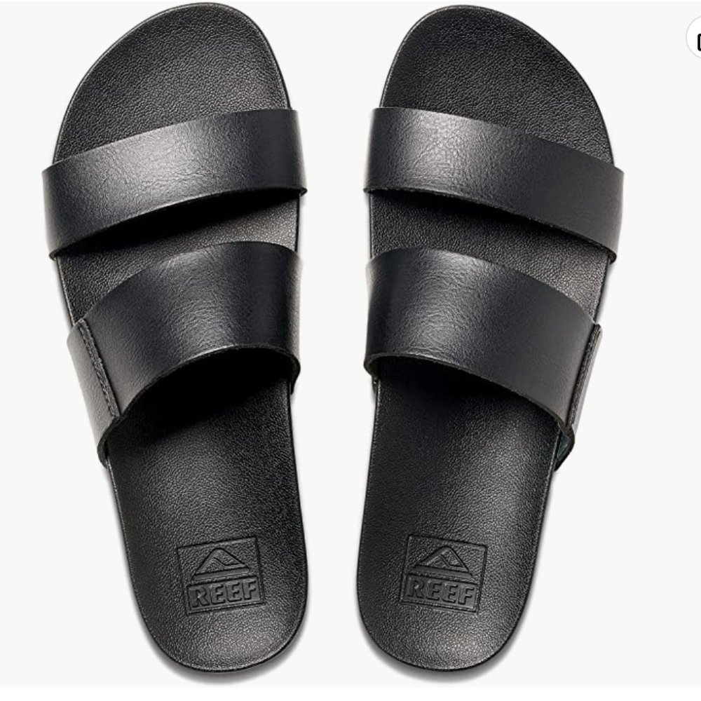 LIKE NEW: Reef Cushion Bounce Vista Black Sandals Size 8